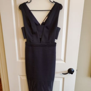 Black Cutout Midi Dress (MD)